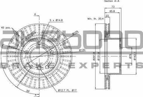 Akebono BN-0170 - Discofreno autozon.pro