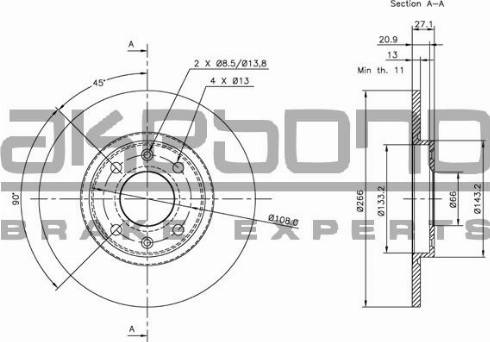 Akebono BN-0171 - Discofreno autozon.pro