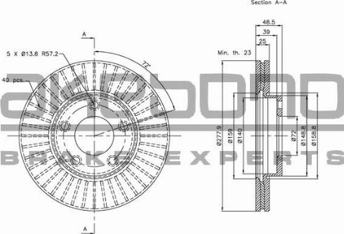 Akebono BN-0173 - Discofreno autozon.pro