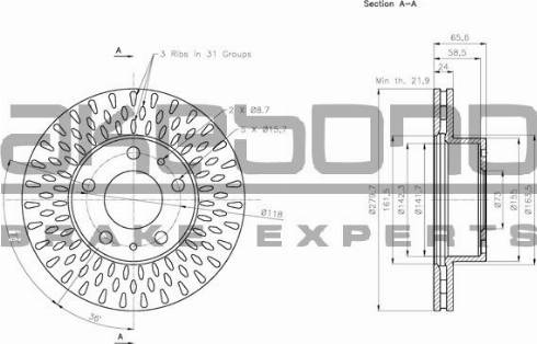 Akebono BN-0172 - Discofreno autozon.pro