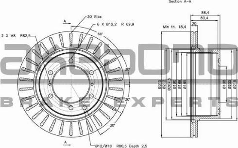 Akebono BN-0842 - Discofreno autozon.pro