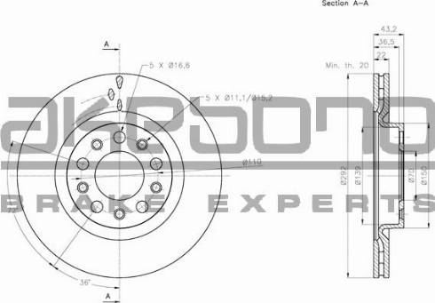 Akebono BN-0847E - Discofreno autozon.pro