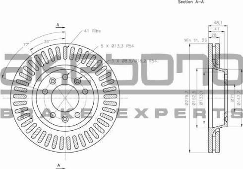 Akebono BN-0854 - Discofreno autozon.pro