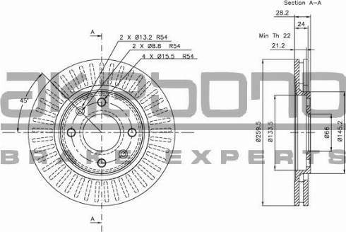 Akebono BN-0865 - Discofreno autozon.pro