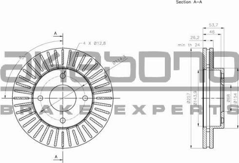 Akebono BN-0805 - Discofreno autozon.pro