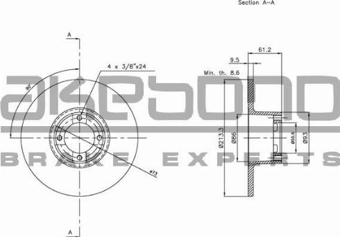 Akebono BN-0800 - Discofreno autozon.pro