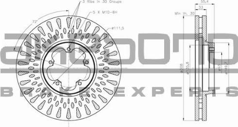 Akebono BN-1349 - Discofreno autozon.pro