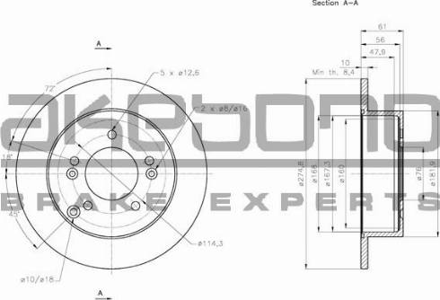 Akebono BN-0810 - Discofreno autozon.pro