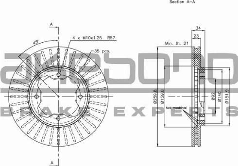 Akebono BN-0811 - Discofreno autozon.pro