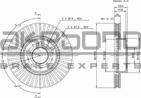 Akebono BN-0881 - Discofreno autozon.pro