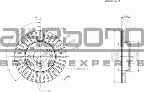 Akebono BN-0832E - Discofreno autozon.pro