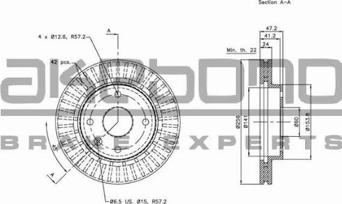 Akebono BN-0829 - Discofreno autozon.pro