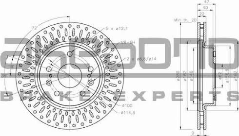 Akebono BN-0825 - Discofreno autozon.pro