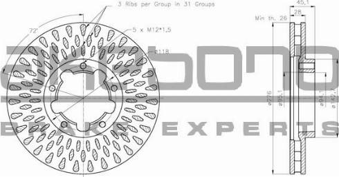 Akebono BN-1361E - Discofreno autozon.pro