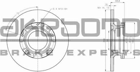 Akebono BN-0823 - Discofreno autozon.pro