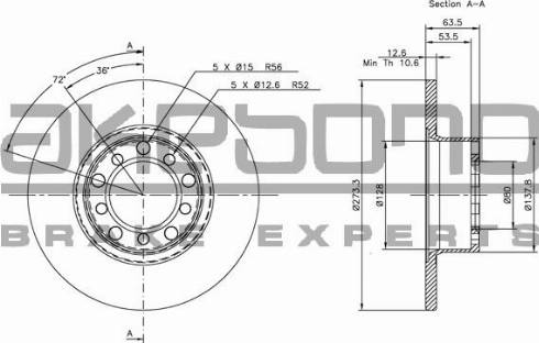 Akebono BN-0872 - Discofreno autozon.pro