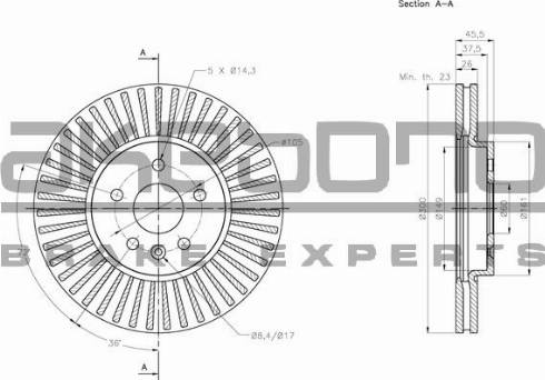 Akebono BN-0395 - Discofreno autozon.pro