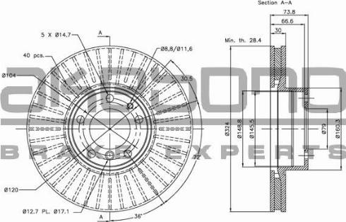 Akebono BN-0398 - Discofreno autozon.pro