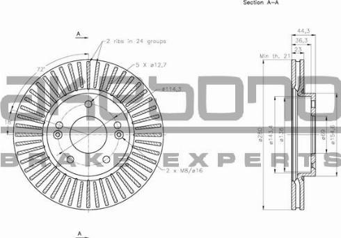 Akebono BN-0356 - Discofreno autozon.pro