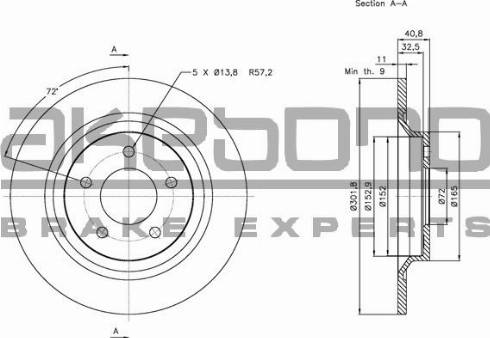 Akebono BN-0352 - Discofreno autozon.pro