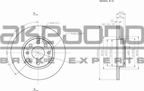 Akebono BN-0304 - Discofreno autozon.pro