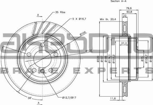 Akebono BN-0306 - Discofreno autozon.pro