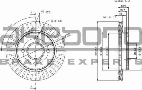 Akebono BN-0301 - Discofreno autozon.pro