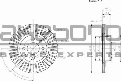 Akebono BN-0308 - Discofreno autozon.pro