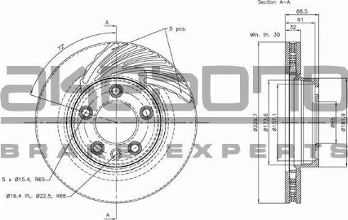 Akebono BN-0318 - Discofreno autozon.pro