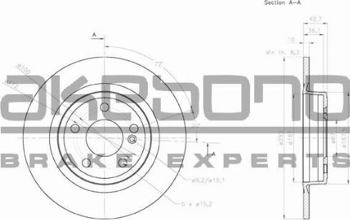 Akebono BN-0388 - Discofreno autozon.pro