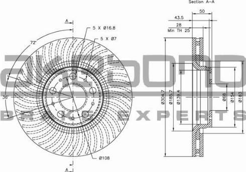 Akebono BN-0334 - Discofreno autozon.pro