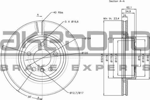 Akebono BN-0331 - Discofreno autozon.pro