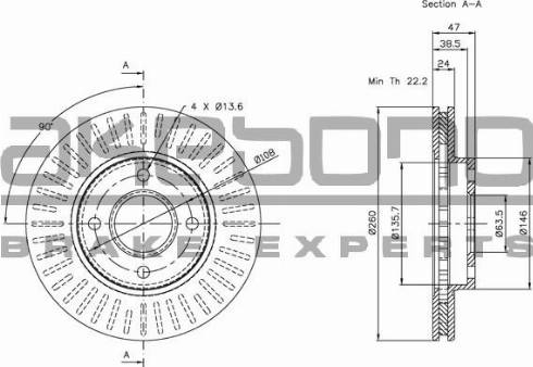 Akebono BN-0324 - Discofreno autozon.pro