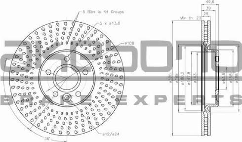 Akebono BN-0325 - Discofreno autozon.pro