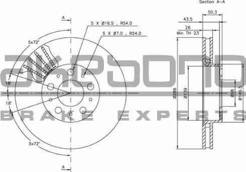 Akebono BN-0326 - Discofreno autozon.pro