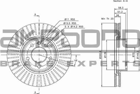 Akebono BN-0323 - Discofreno autozon.pro