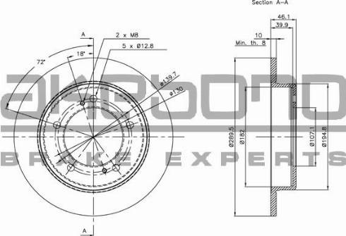 Akebono BN-0376 - Discofreno autozon.pro