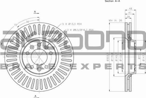 Akebono BN-0371 - Discofreno autozon.pro