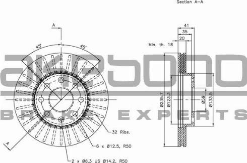 Akebono BN-0373 - Discofreno autozon.pro