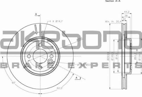 Akebono BN-0294 - Discofreno autozon.pro