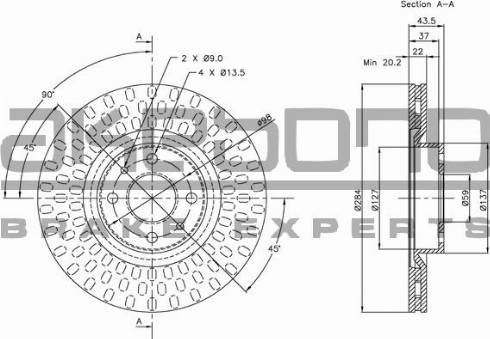 Akebono BN-0296 - Discofreno autozon.pro