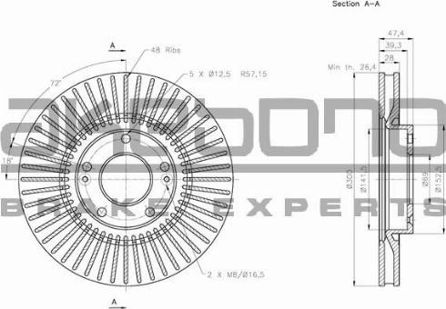 Akebono BN-0249 - Discofreno autozon.pro