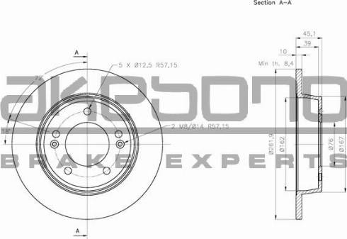 Akebono BN-0257 - Discofreno autozon.pro