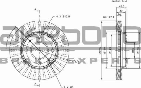 Akebono BN-0269 - Discofreno autozon.pro