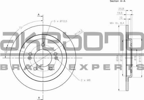 Akebono BN-0265 - Discofreno autozon.pro