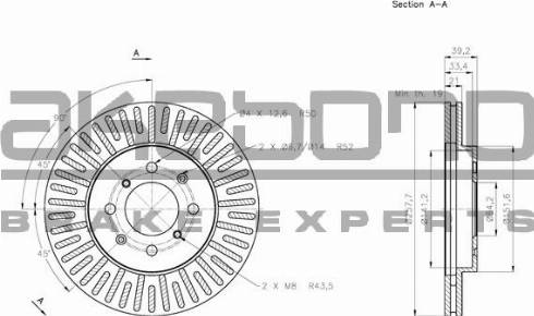 Akebono BN-0260 - Discofreno autozon.pro