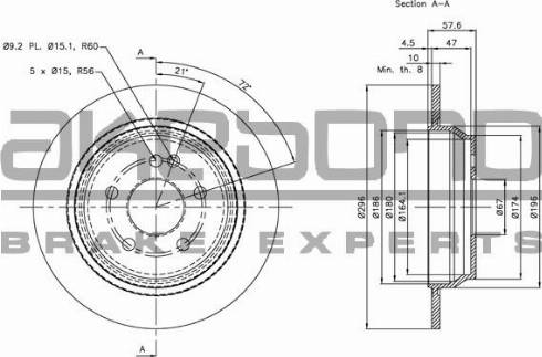 Akebono BN-0209E - Discofreno autozon.pro