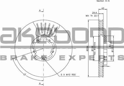 Akebono BN-0204 - Discofreno autozon.pro