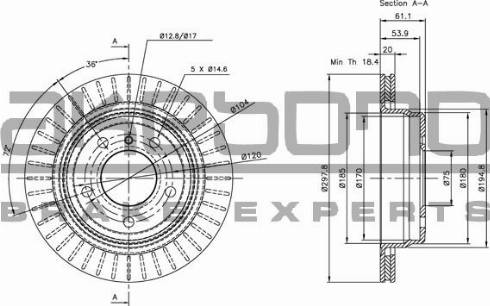 Akebono BN-0201 - Discofreno autozon.pro