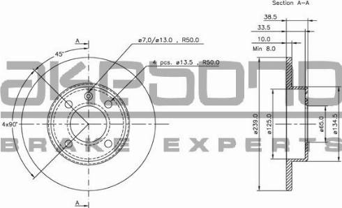 Akebono BN-0202 - Discofreno autozon.pro